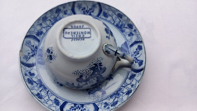 Antike Creil und Montereau Tasse und Untertasse, 'Japon' Japan Design von ~ 1880