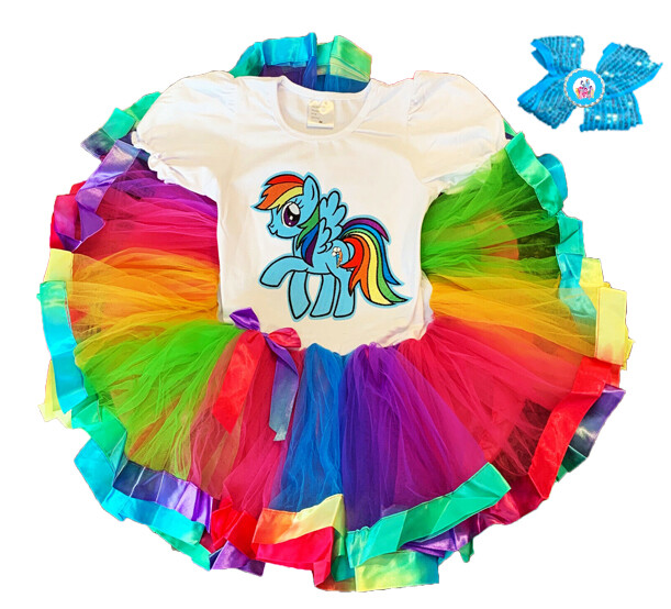 rainbow dash birthday dress My Little Pony Rainbow Dash Birthday Girl Twirl Dress main image 0