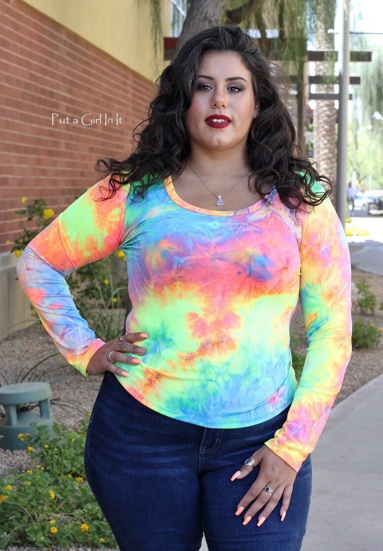 【FLAREUP】Tie-dye Oversized Sleeve EXCISION-SLICED-LOGO-WOMEN_S-
