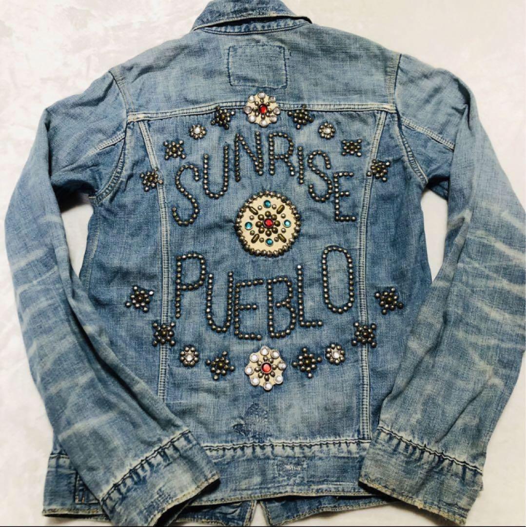 Rare Kapital Studded Bijou Studs Denim Jacket Y2K size S