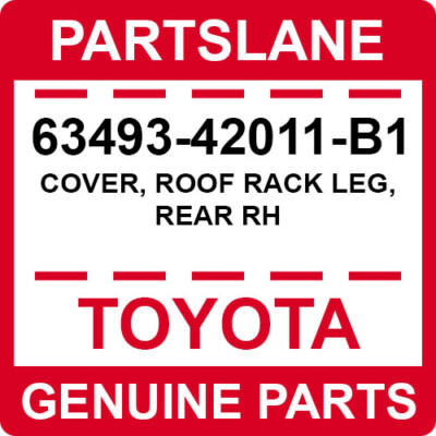 Toyota OEM 6349342011 B 1 Roof Rack Cover for sale online | eBay