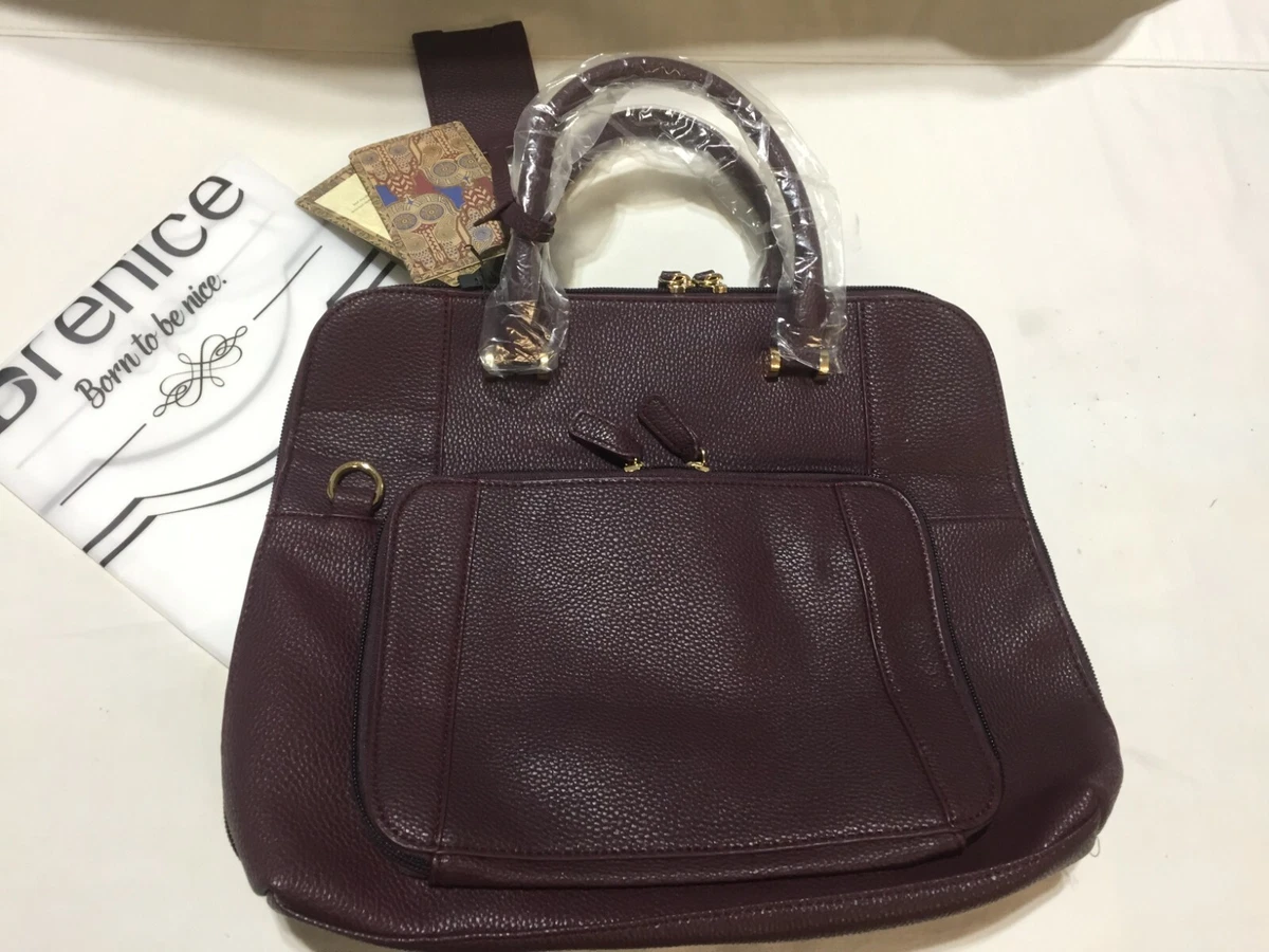 X352 BRENICE Solid Purple Designer Handbag Multi Function
