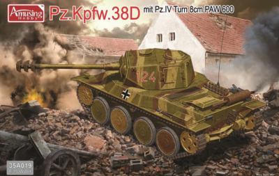 Amusing Hobby 35A019 1/35scale German Panzer 38 D mit Pz, IV Turm und 8cm PAW600