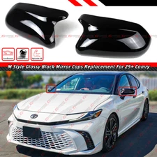For 25-26 Camry LE SE XLE XSE M Style Gloss Black Side Mirror Cover Replacement