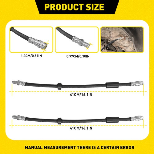 PAIR L+R FRONT BRAKE HOSE PIPE FOR VAUXHALL OPEL VIVARO PRIMASTAR NV300 4405110 - Picture 3 of 10