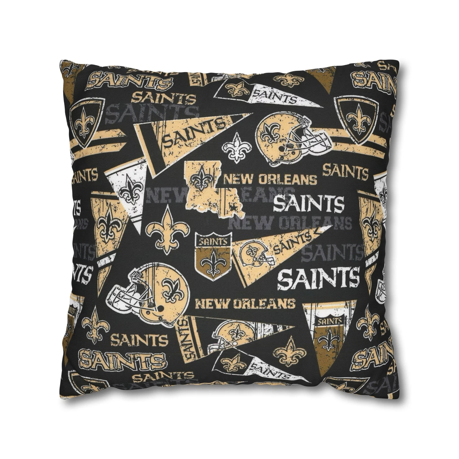 New Orleans Saints Spun Square Throw Pillowcase