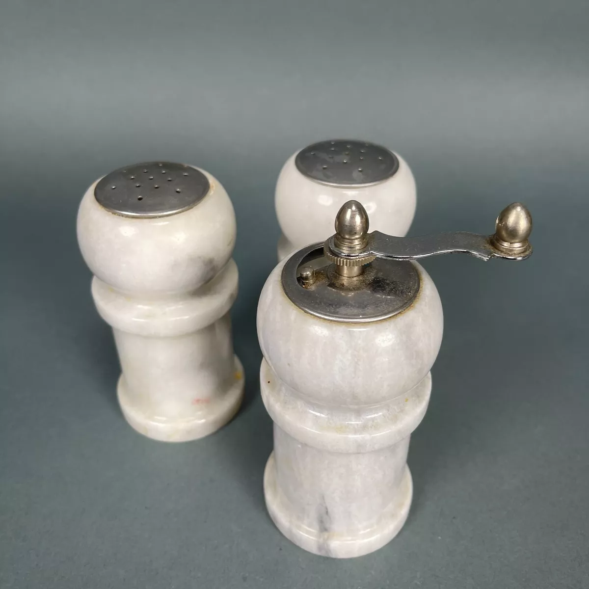 Marble Salt & Pepper Shakers (Set of 2)