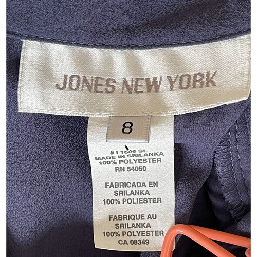 Sheer Dress Blouse Shirt Size 8 LN Vintage Jones New York - Picture 7 of 8