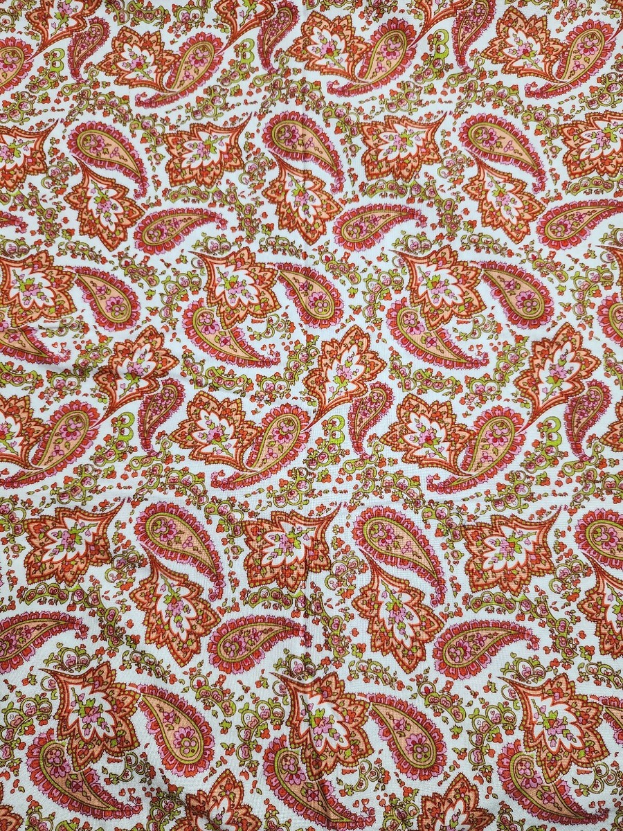 Kensington Quilting Treasures Sewing Quilting Orange Paisley