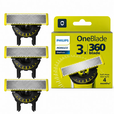 Philips Norelco OneBlade 360 Replacement Blade 3 Pack Shaver Blades New