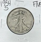 1934-S  WALKING LIBERTY SILVER HALF DOLLAR  ~F/ VF ~ NICE COIN ~ 90% SILVER