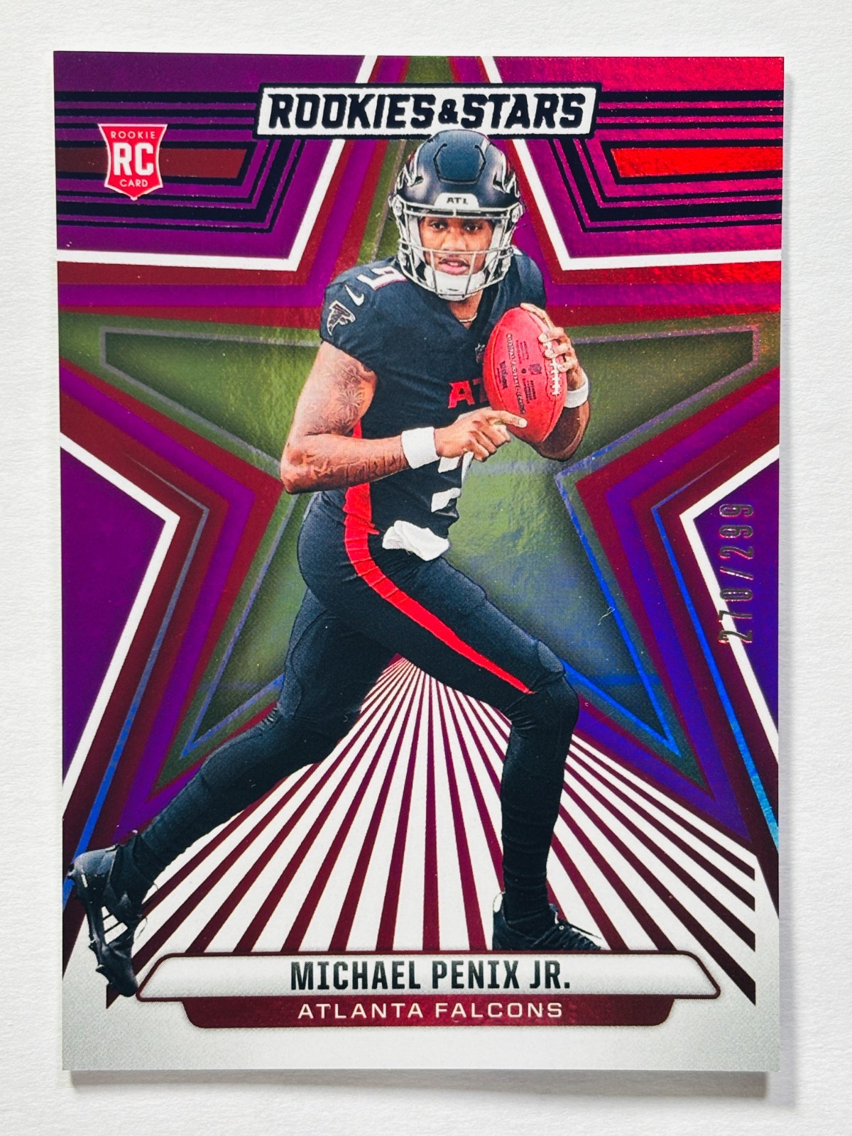 2024 Panini Rookies & Stars Michael Penix Jr. Purple RC /299 Falcons