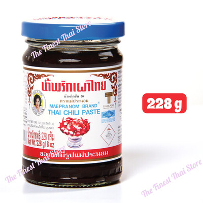 Mae Pranom Thai Chilli Paste for Tom Yum Soup, Spread on bread 228 g