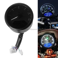 Motorcycle Speedometer Meter Tachometer Fuel Gauge Digital LED LCD Odometer US