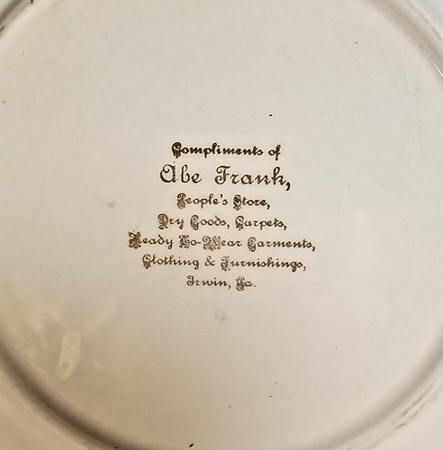 Vintage Teller Abe Frank - People's Store - Irwin, PA GUT GETRAGEN kann historisch sein - Bild 3 von 3