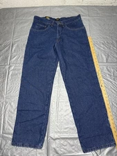 LEE MENS BLUE JEANS 32x30 RELAXED FLEECE LINED INSULATED 100% COTTON DENIM NWOT