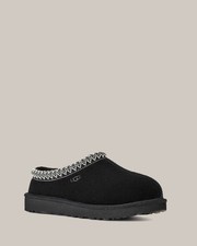 UGG Tasman II 1174470-BLK Slipper Women 10 Black Suede Sheepskin Slip-On RHS7357