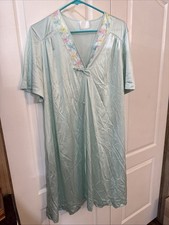 Vintage JCPenny Button Down Floral Accent Nightgown