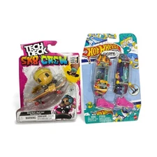 TECH DECK SK8 Crew Shred Pack & Hot Wheels Skate Gnarly Gamer (2 pack bundle)