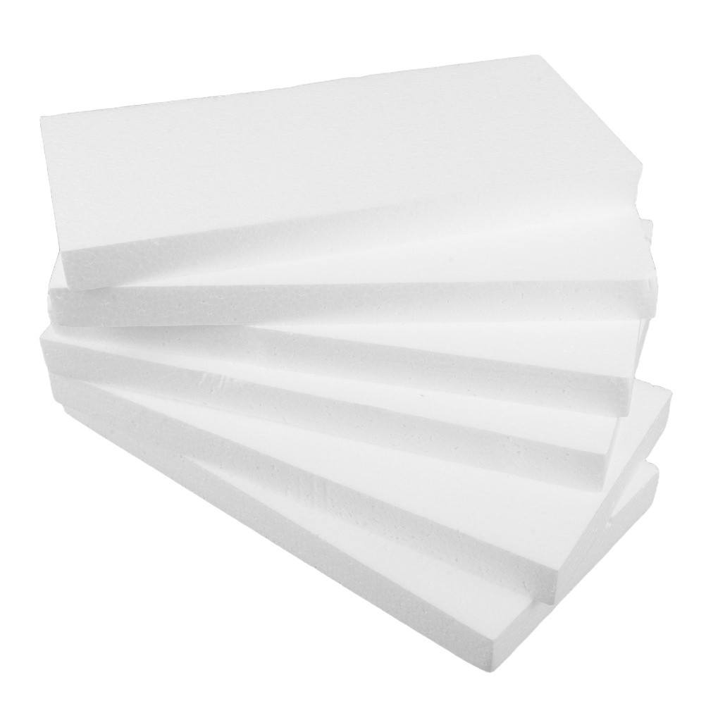  10pcs Craft Foam Blocks: 12x6x1" Foam Rectangles Polystyrene Shapes for DIY Art