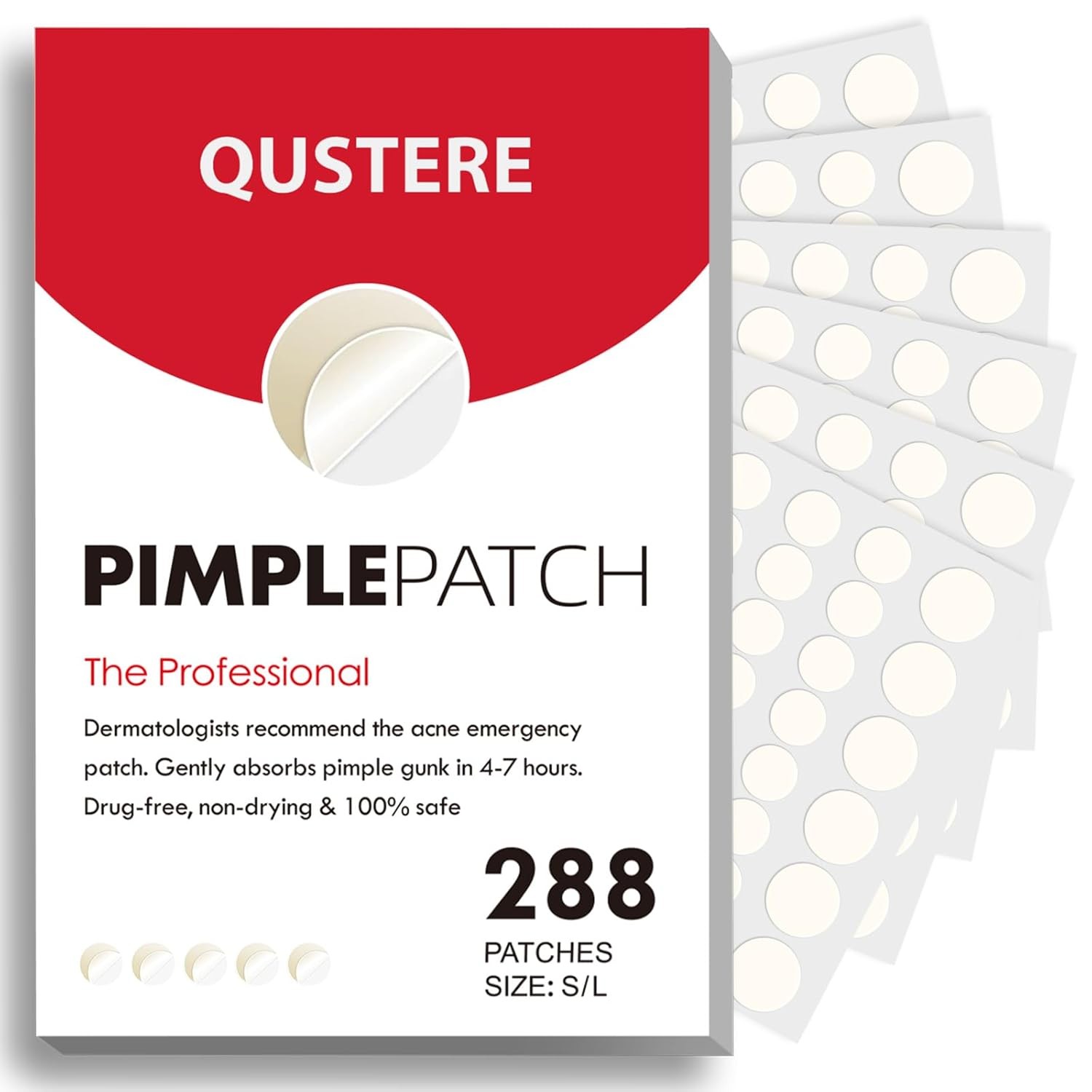 Pimple Patches for Face, Hydrocolloid Acne Patches, Cute Round Shape Zit Covers,