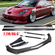 Carbon Fiber Front Bumper Lip Spoiler Side Skirt Body Kits For Toyota Celica Gt