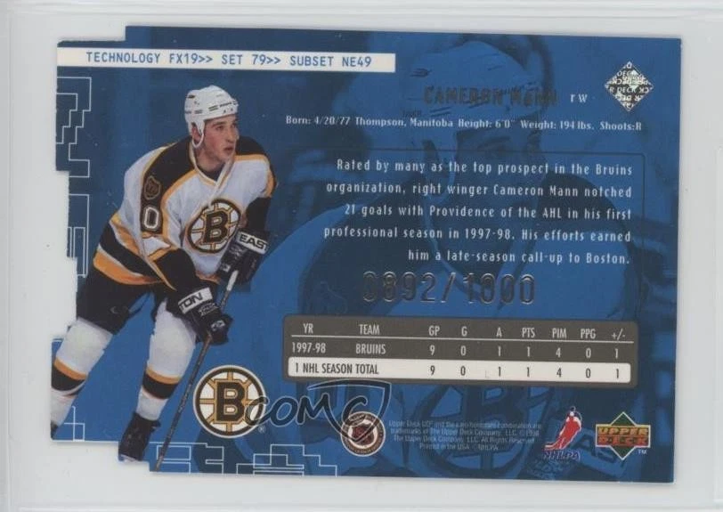 1998-99 Upper Deck UD3 New Era Die-Cut /1000 Cameron Mann #79 - Image 2 of 2