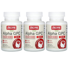 Jarrow Alpha GPC 300 mg 60 Veggie Capsules Each Pack of 3 