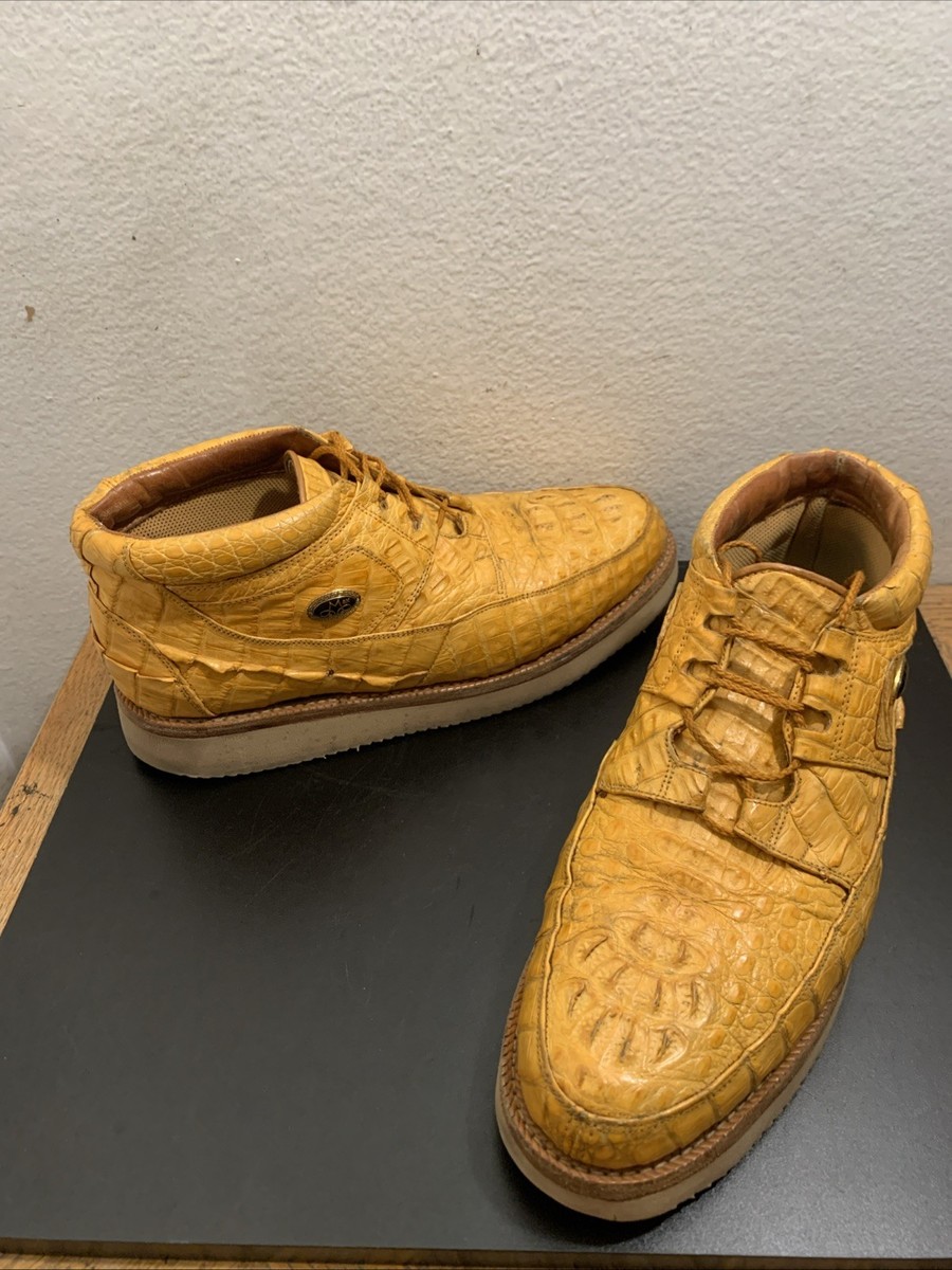 Max Leather Genuine Crocodile Ankle Boots Men display picture 2