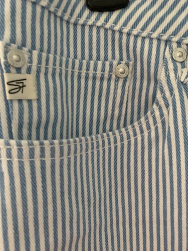 Seven7 Jeans Women Blue White Nautical Preppy Boating SZ 8 Casual Career Straigh - Picture 2 of 17