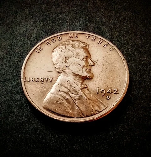 1942-D  Lincoln Wheat 1¢ Cent VINTAGE  Penny  FREE SHIPPING   Good Condition