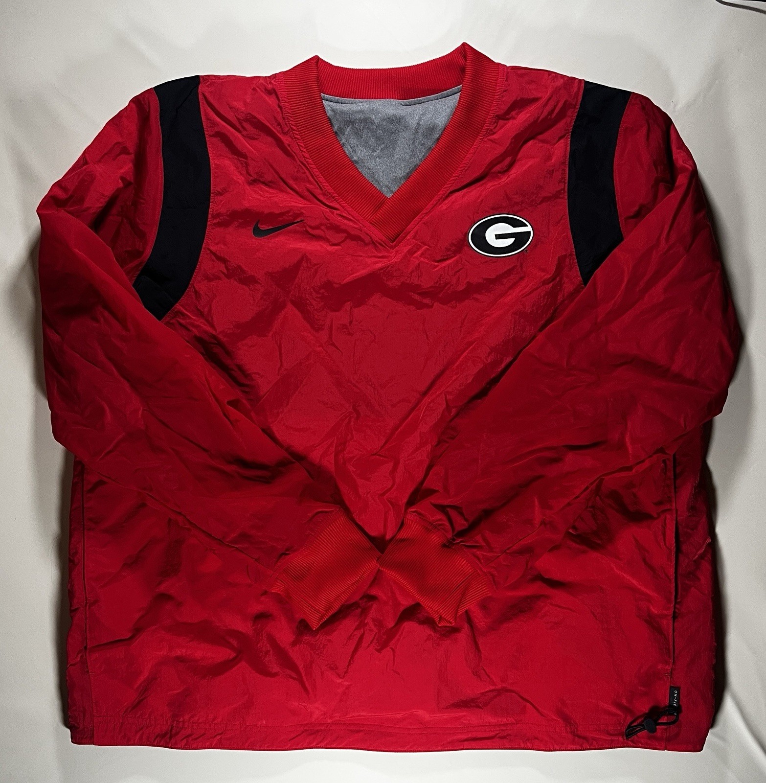 Georgia Bulldogs On Field Nike Windbreaker Jacket Men 2XL Red Gray Reversible