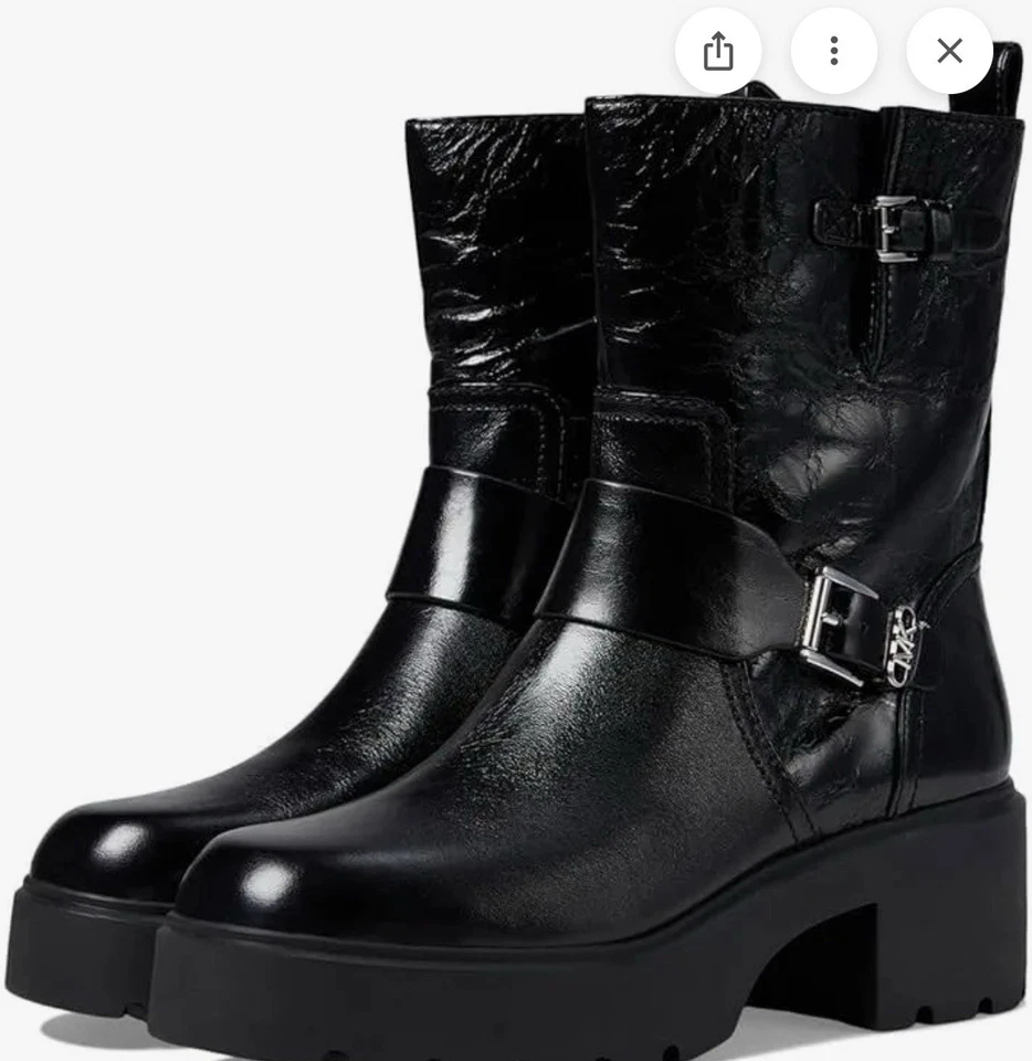 Мотоботы Michael Kors Perry лакированная кожа с пряжкой на платформе, размер 11 М - Изображение 3 из 4