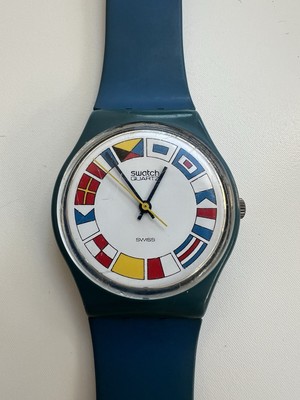 1954年　レトロスウォッチGS101、12フラッグスウォッチ Swatch 12 Flags GS101 1984 Standard Gents 34mm Vintage for sale