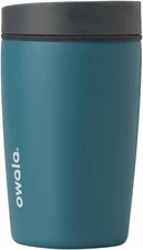 Owala Smoothsip Slider Insulated Stainless Steel Coffee Tumbler, Reusable Iced C