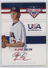 2017 Panini USA Baseball Stars & Stripes Red Ink 10/10 Blayne Enlow Auto 0i76