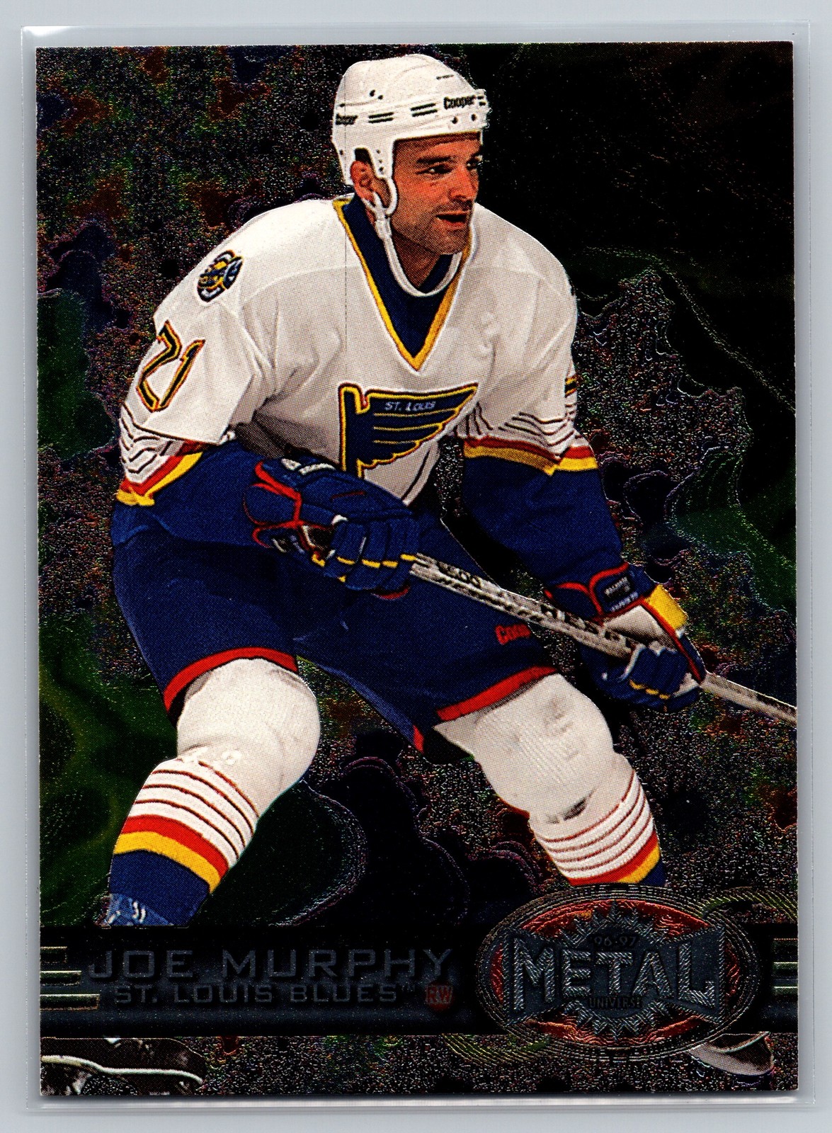 Joe Murphy 1996-97 Metal Universe #134 St. Louis Blues NHL Right Wing Hockey