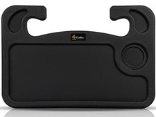 2 in 1 Car Steering Wheel Desk Tray for Laptop Car Mount with Medium-Black
