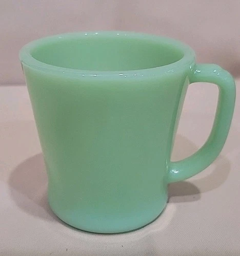 Vintage Fire King Jadeite Green Milk Glass Mug Coffee Cup Original USA 3,5" Mint