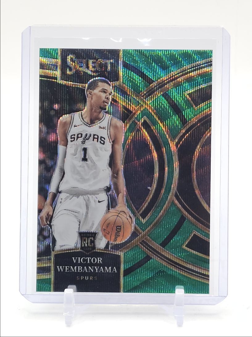 VICTOR WEMBANYAMA 2023-24 SELECT PREMIER LEVEL ROOKIE GREEN WAVE RC /50 Q3758