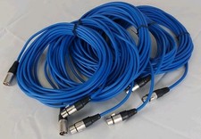 5 x XLR Mikrofon - Audiokabel 6 Meter blau. Flexibles Kabel von guter Qualität.