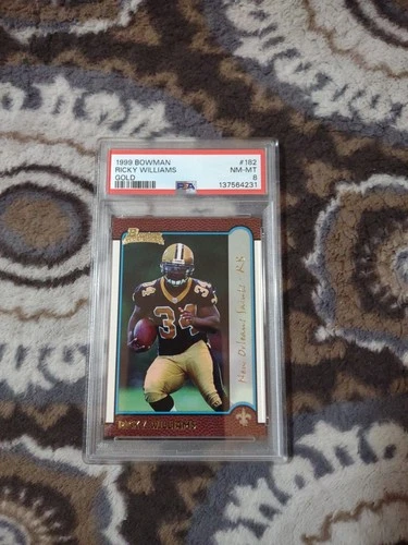 1999 Bowman Football Gold Ricky Williams #182 PSA 9