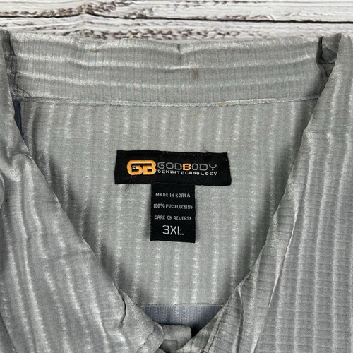 VTG Velour Godbody Corduroy Track Suit Wide Wale Jacket 3XL Pants 44x26 Y2K Gray - Picture 6 of 15