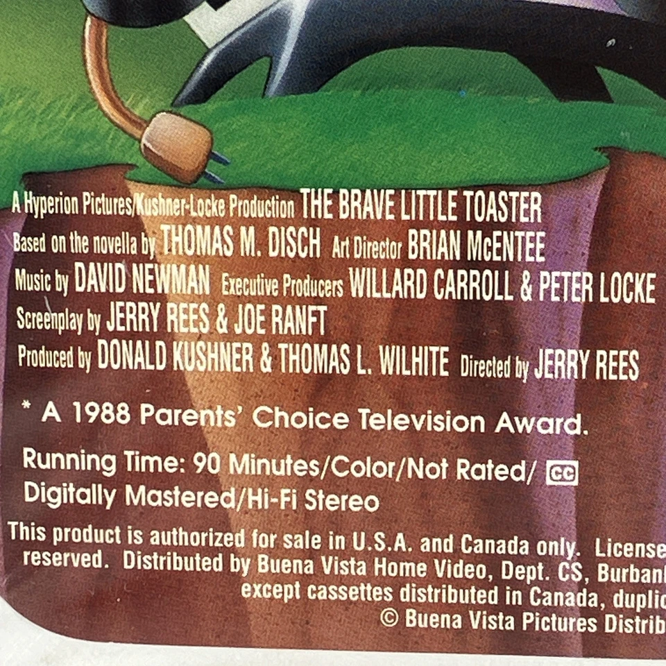 The Brave Little Toaster VHS 1998 Clamshell 1987 Musical Disney Jon Lovitz - Image 3 of 4