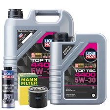 Motoröl 5W30 LIQUI MOLY Top Tec 4400 6L +MANN Ölfilter +Spülung