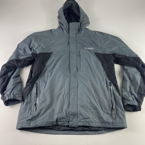 Columbia Jacke Herren XL grau Omni-Tech 3-in-1 Omni-Heat Interchange Parka mit Kapuze