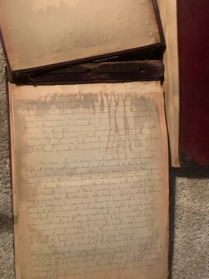 1906 Travel Diary with Photos and Scrap Book by Myra Holmes 3 Books 1 Scrap Book - Image 4 of 4