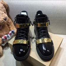 Giuseppe Zanotti scarpe alte ZipperCasual board nero velluto doppio ferro