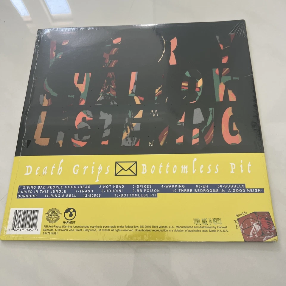 Death Grips Bottomless Pit Transparent Yellow Vinyl LP Record - Image 3 of 4