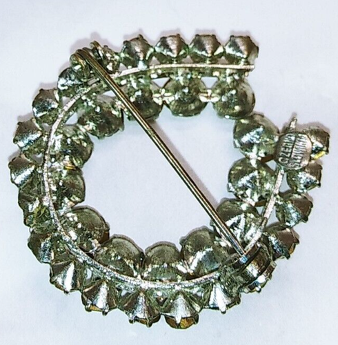 Broche racimo de diamantes de imitación firmado por Checoslovaquia de colección tono plata - LEER - Imagen 4 de 5